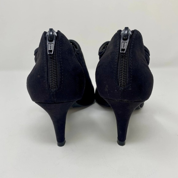 Style & Co Haddie Ankle Shooties Peep Toe Shoes Sandals Heels Black 6.5M - Picture 4 of 7